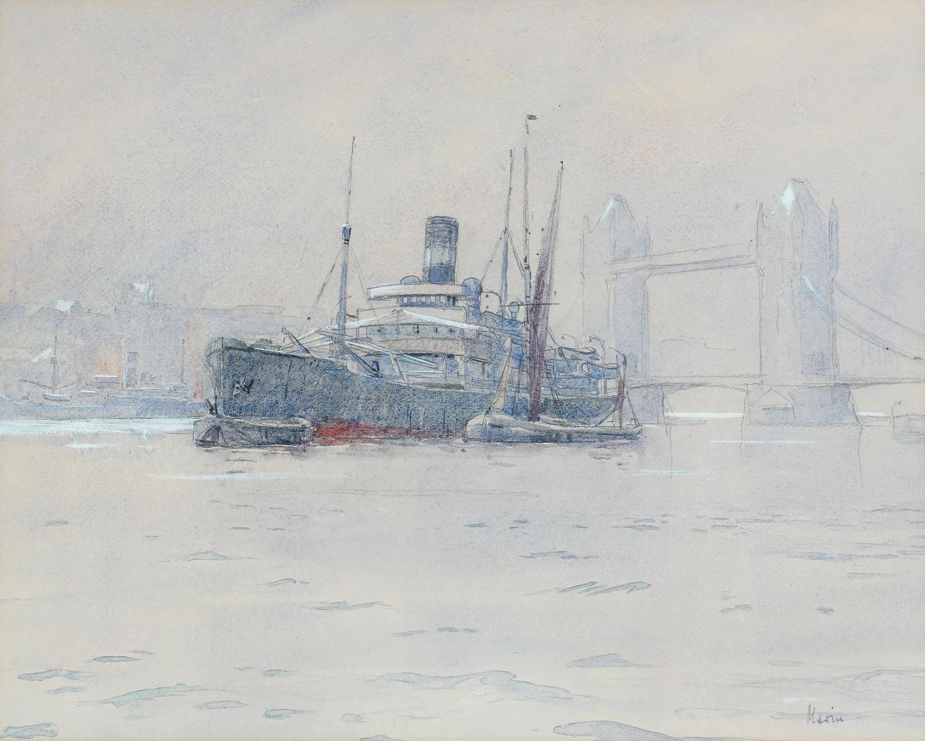 Catalogue raisonné, Marin Marie, Cargo sous le pont de Londres, 1930