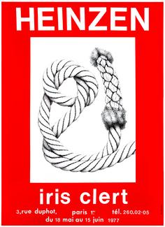 Affiche de l'exposition de Elga Heinzen à la galerie Iris Clert, 1977