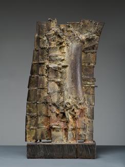 César Baldaccini, (1921-1998), Construction (plaque), 1955, fer soudé, 38.7 x 20 x 10.5 cm