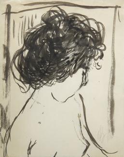 Pierre Bonnard, " Marthe de profil, étude pour Marie ", Galerie AB, Paris