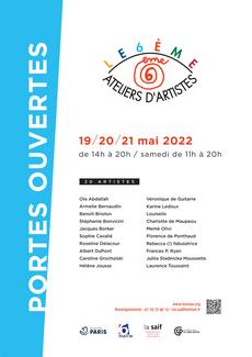 Affiche des Portes Ouvertes des Ateliers d'Artistes du 6ème arrondissement de Paris - 2022