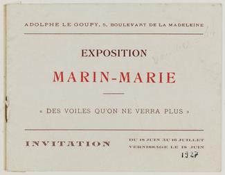 exposition de Marin Marie chez Le Goupy en 1927