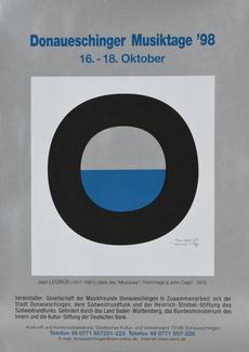 Affiche exposition Jean Legros, Jean Legros : Donaueschinger Musiktage ' 98