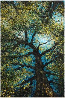 Peinture projection de peinture arbre