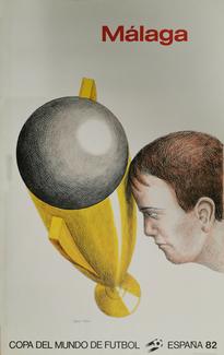 Affiche de Roland Topor pour la coupe du monde de football