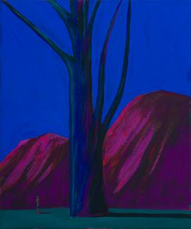 Benjamin Swaim, L'Arbre, 2023 - 2024, Huile sur toile, 81 x 65 cm