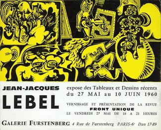 Jean-Jacques Lebel, exposition galerie Furstenberg en 1960