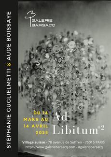 Ad Libitum, exposition de Stéphanie GUGLIELMETTI et Aude BOISSAYE, du 14 mars au 14 avril 2025