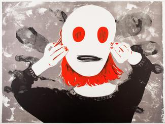 Françoise Pétrovitch, Masque (Version 2), 2017 Lithographie sur papier / Lithographie sur papier, 120 × 160 cm