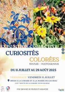 Exposition peinture et photo Curiosités Colorées 11/07/25-28/08/25 Gauriac (33)