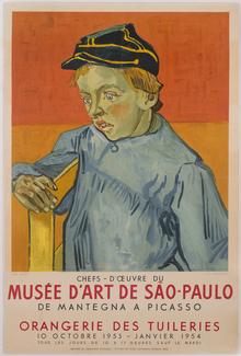 Poster for the exhibition Chefs-D'Oeuvre du Musée D'Art de São-Paulo: From Mantegna to Picasso