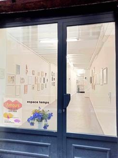 Entrée de la galerie Espace temps - expo AmourVI