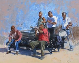 "Improvisation" huile sur toile 81x65 cm