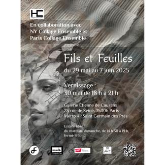 L'exposition « Fils et Feuilles » met en lumière les pratiques de l'art textile et de l'art papier, ainsi que les techniques mixtes. À travers des procédés tels que le tissage, l'assemblage, le pliage et le collage, elle intègre une multitude de matériaux, tels que le tissu, la fibre, la corde, le plastique, le fil métallique et le papier, souvent réinventés en éléments filiformes, souples ou parfois rigides, par le biais de mélanges variés. Cette démarche artistique explore des thèmes de connexion, de tra