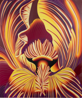 Laura Garcia Karras, Paon, huile sur toile, 166 x 140 cm ©Max Vm