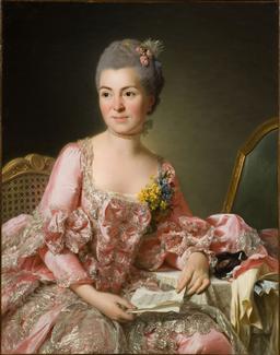 Alexander Roslin (1718-1793), Portrait de sa femme, l’artiste Marie Suzanne Giroust. Huile sur toile. Photo : Christophe Laurentin