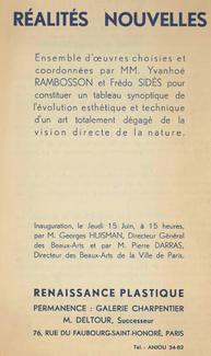 exposition Galerie Charpentier, 1939