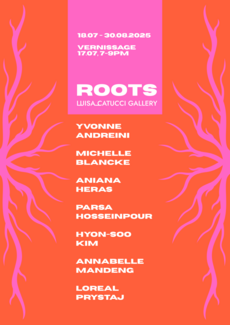 Exhibition poster listing artists and information about exhibition