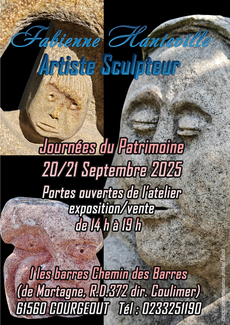 Exposition / Vente Sculptures, Journées Européennes du Patrimoine 20/21 septembre 2025.