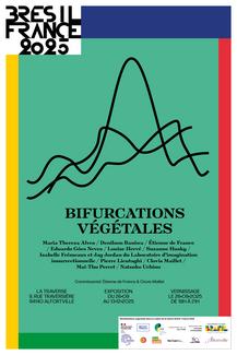 affiche de l'exposition bifurcations végétales avec le nom des artistes 