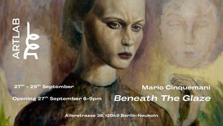 Exhibition poster listing artists and information about exhibition