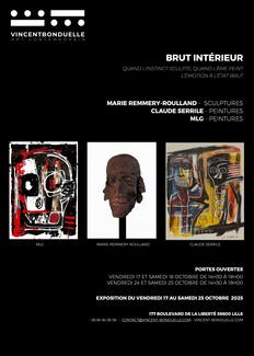 Annonce de l'exposition group show "Brut Intérieur"