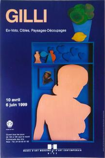 Affiche exposition Claude Gilli au MaMac, 1999