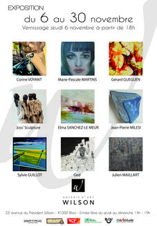Exposition à 9, Galerie d’Art Wilson, Blois 6-30 Novembre 2025