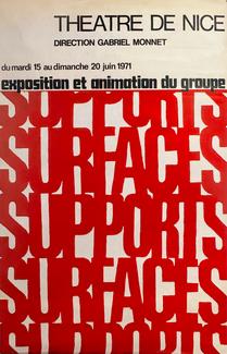 Affiche de Supports Surfaces, théâtre de Nice