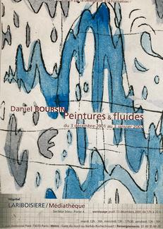 daniel Boursin affiche exposition médiathèque hôpital Lariboisière, Paris, 2002