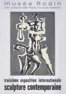 affiche 3e exposition internationale de sculpture contemporaine