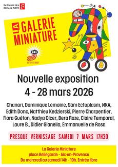 affiche de l'exposition mars à La Galerie Miniature par Automatikart