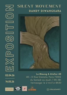 Dandy Diwangkara expose "Silent Movement" au Café Le Maung, 51 rue Greneta, 75002 Paris à compter du 2 avril 2026.