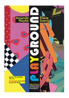 Playground - affiche colorée de l'exposition