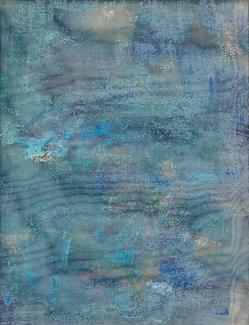 ©Valérie Archeno Julie Navarro - Blue Nymphéas - Acrylique sur tulle - 60 x 45 cm - Détail