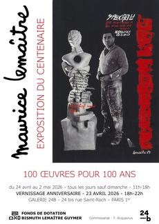 À l’occasion du centenaire de la naissance de Maurice Lemaître (1926-2026), une exposition lui sera consacrée à la Galerie Saint-Roch à partir du 23 avril 2026, date à laquelle l’artiste aurait eu 100 ans.