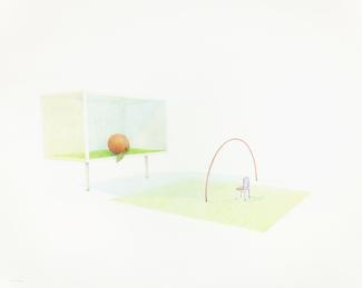 Massinissa Selmani, Ce jardin qu'on garde, 2026. Crayon de couleur sur papier, 40 x 50 cm