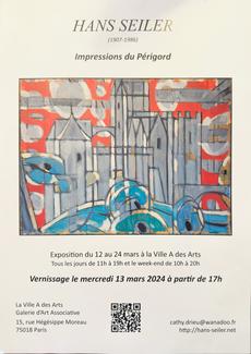 affiche exposition Hans Seiler à la ville A des Arts
