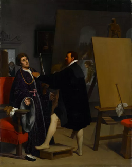 ingres deux hommes atelier peinture