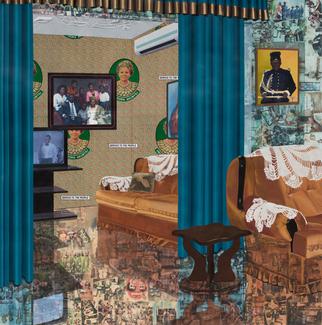 Njideka Akunyili Crosby. Home as You See Me, 2017