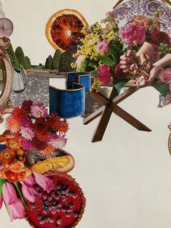 Gorge (detail), 2019, hand cut collage, dimensions vary