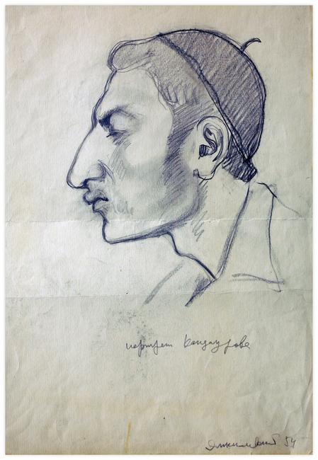 portrait of kandaurov, 1954