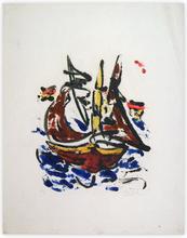 litho 4/4 - "voiles en mer" — 