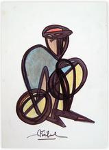 abstract squatting characters — 