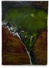 ARBRE VERT SUR FOND ROUGE - 2020