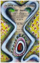 Menu du 23 février 1921, association Le Cornet - 1963