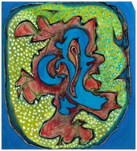 Sans titre (forme sur fond bleu) - 1966