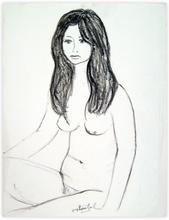 brown hair nude — 