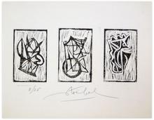 linogravure 3/25 - 3 abstract — 