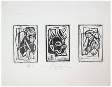 linogravure 6/25 - triptyque — 
